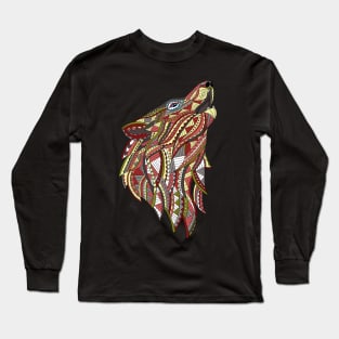 Ethnic Wolf Long Sleeve T-Shirt